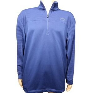 Callaway 1/4 Zip Sweatshirt Men's Size L Shacket‎ Pullover Blu